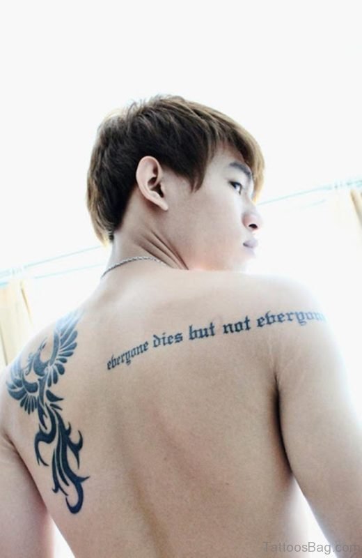 Wording And Phoenix Tattoo