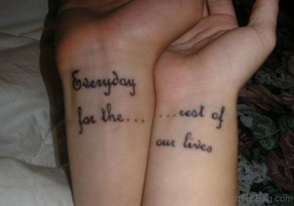 Wording Tattoo Design On Wrist