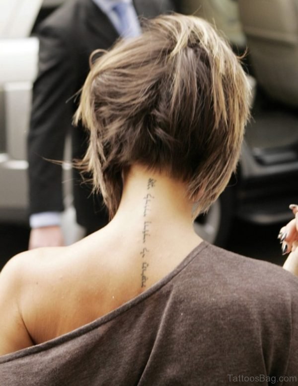 Wording Tattoo On Back