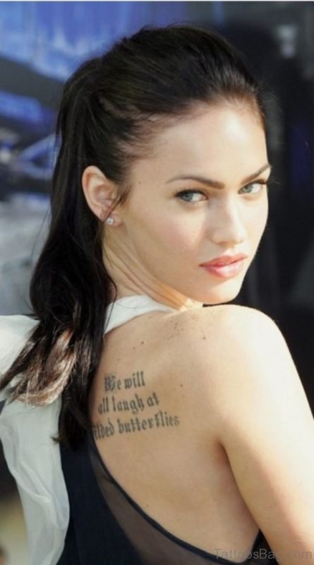 Wording Tattoo On Back