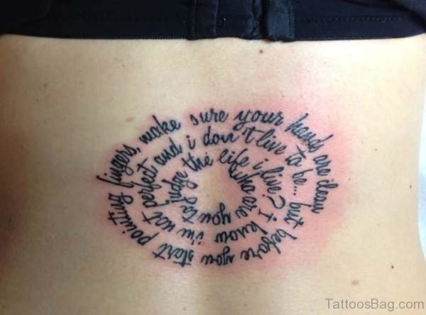 Writing Tattoo On Back