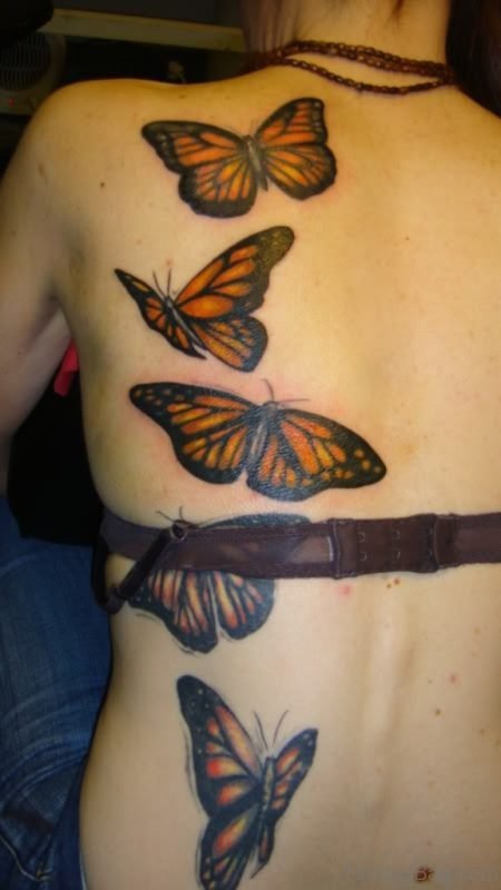 Yellow Butterfly Tattoo