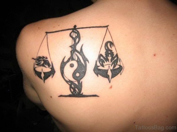 Yin Yang Stylish Tattoo
