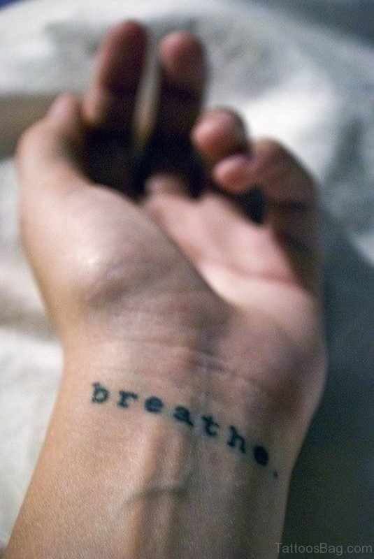 Cool Breathe Word Tattoo