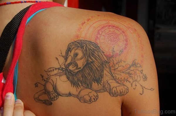 Lion Tattoo On Back