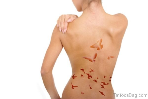 Birds Tattoo On Back