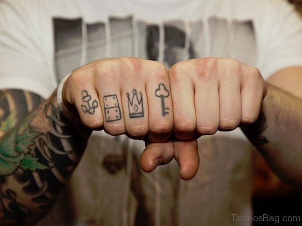 knuckle symbols Tattoo On knuckle