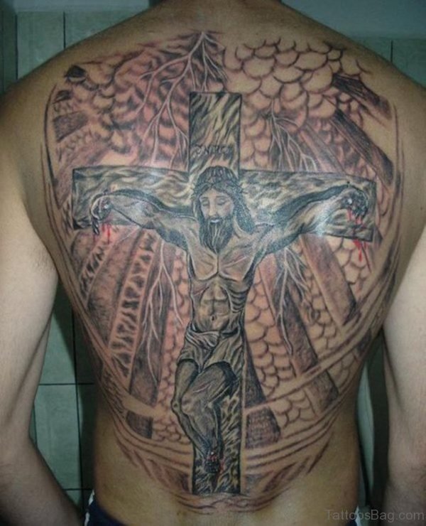 Jesus And Cross Tattoo