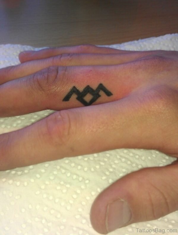 Tribal Finger Tattoo