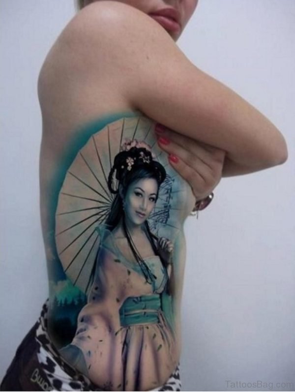 3D Geisha Tattoo