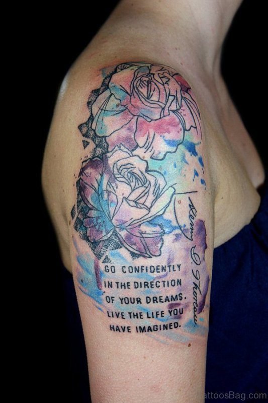 Abstract Shoulder Tattoo Design
