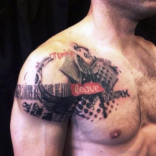 Abstract Shoulder Tattoo