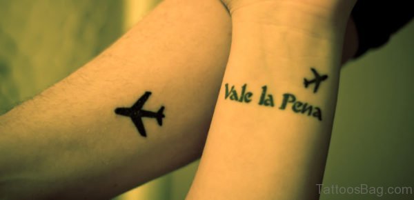 Adorable Plane Wrist Tattoo