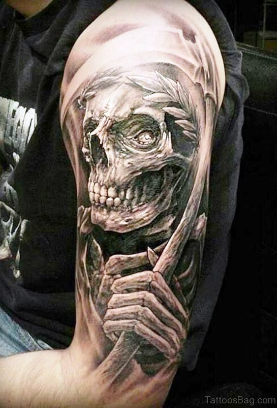 Adorable Skull Tattoo Design