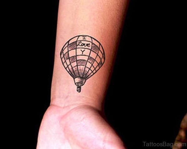 Air Balloon Wrist Tattoo