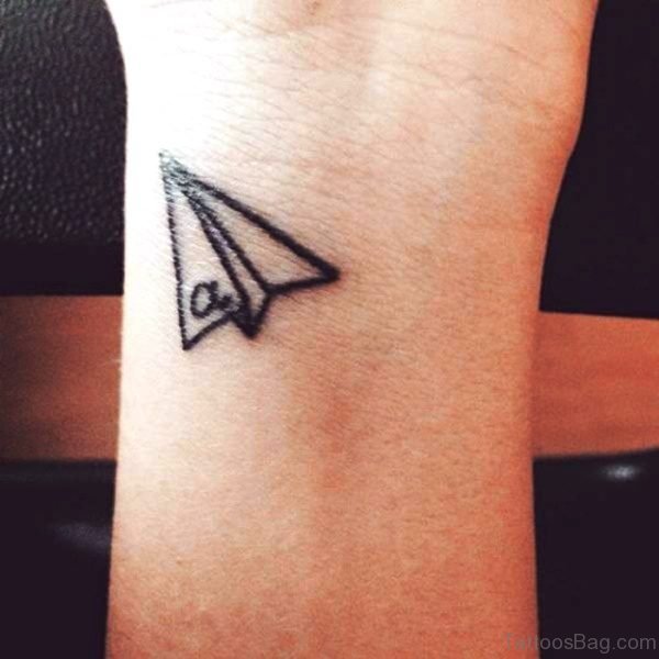 Airplane Wrist Tattoo