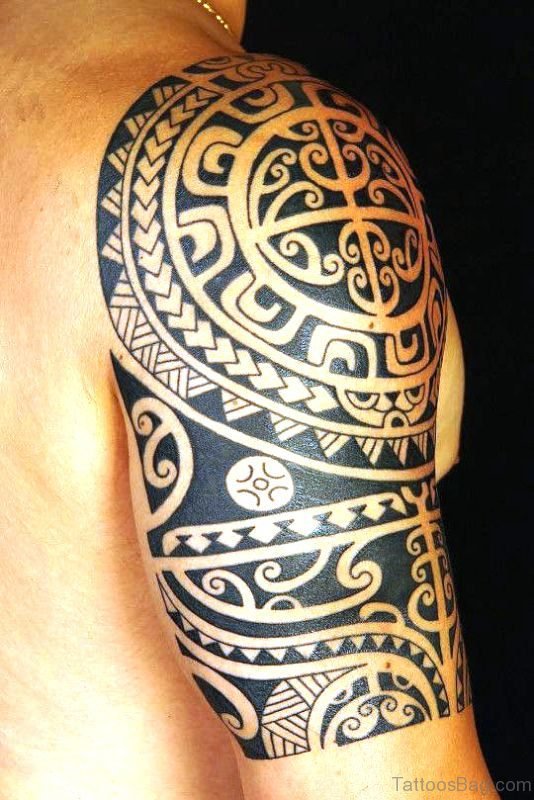 Amazing Aztec Shoulder Tattoo