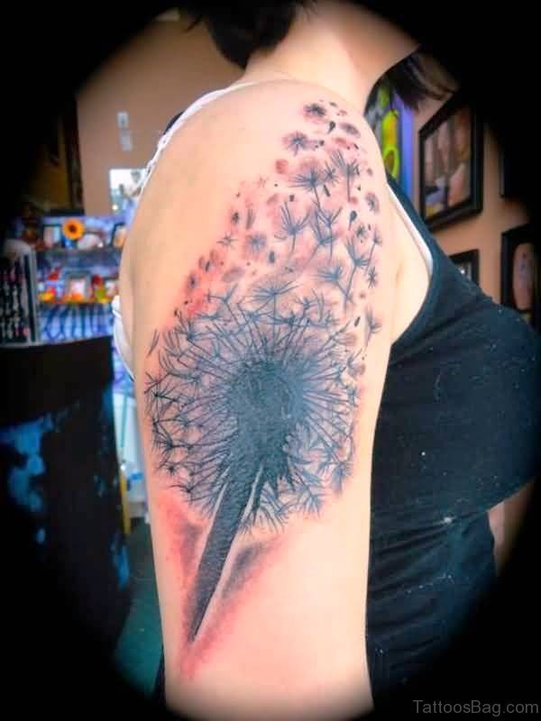 Amazing Dandelion Tattoo