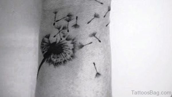 Amazing Dandelion Wrist Tattoo Design