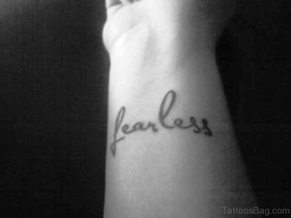 Amazing Fearless Wrist Tattoo