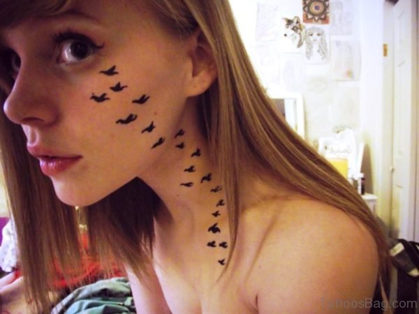 Amazing Flying Bird Tattoo Design