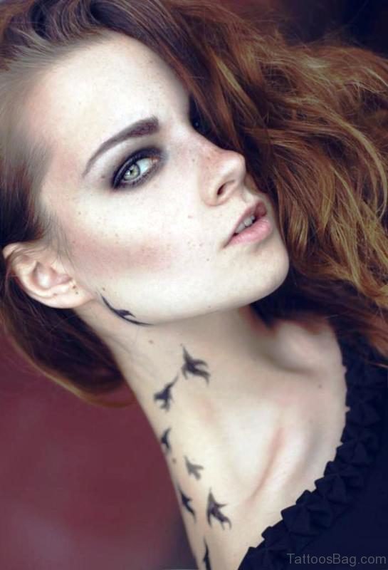 Amazing Flying Birds Tattoo Design