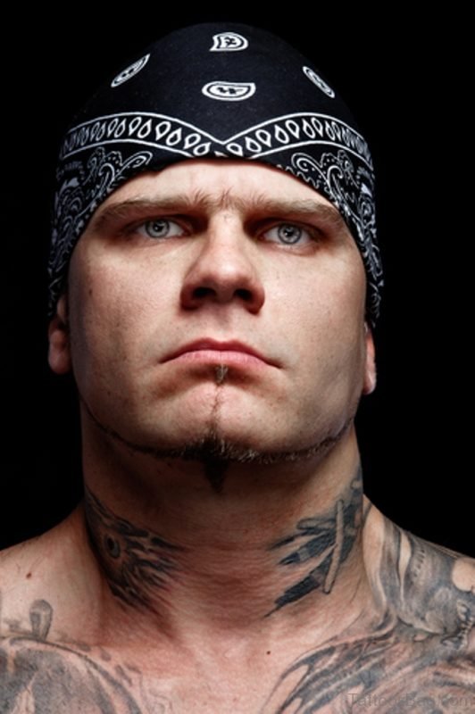 Amazing Gangster Neck Tattoo