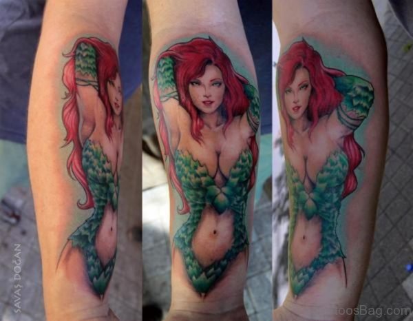 Amazing Girl Portrait Tattoo Design 