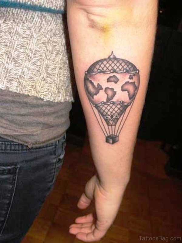 Amazing Hot Air Balloon Tattoo