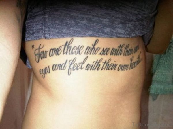 Amazing Military Wording Tattoo