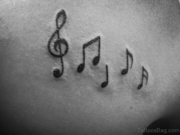 Amazing Music Note Tattoo
