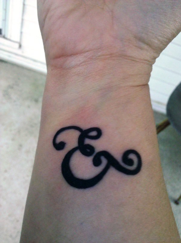 Ampersand Designer Wrist Tattoo