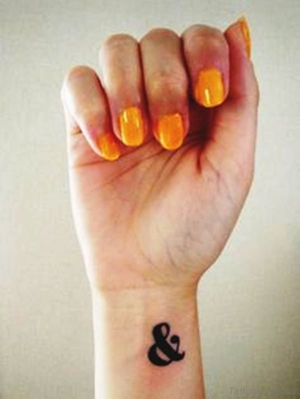 Ampersand Tattoo On Wrist