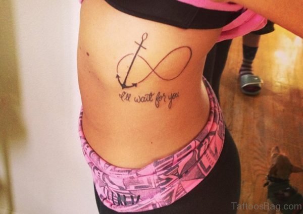 Anchor And Infinity Symbol Tattoo