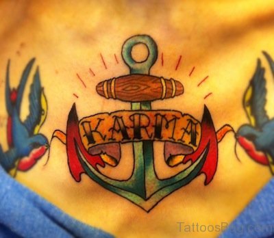 Anchor Chest Tattoo Image