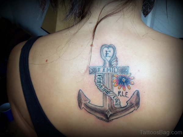 Anchor Tattoo On Back