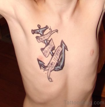 Anchor Tattoo On Chest