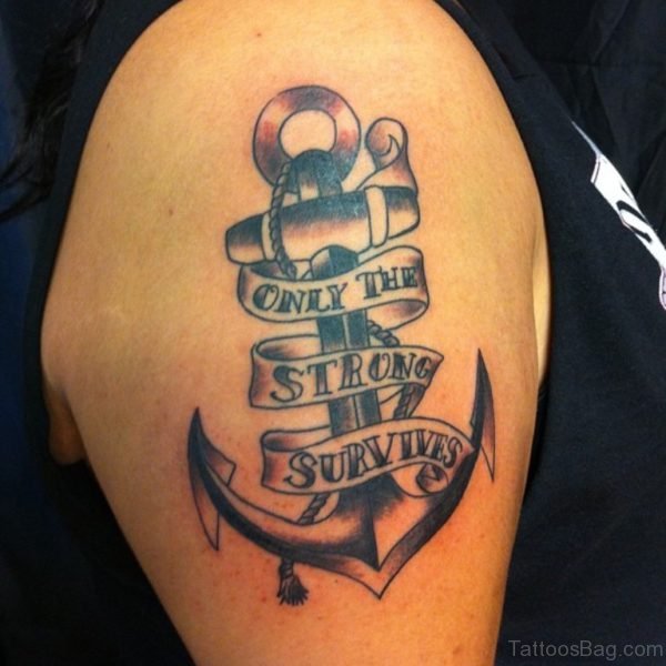 Anchor Tattoo On Shoulder