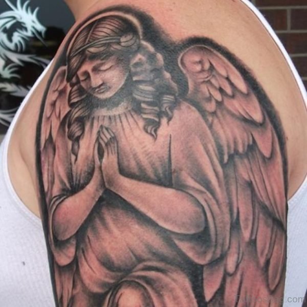 Angel Praying Hands Tattoo
