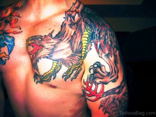 Angry Flying Eagle Tattoo