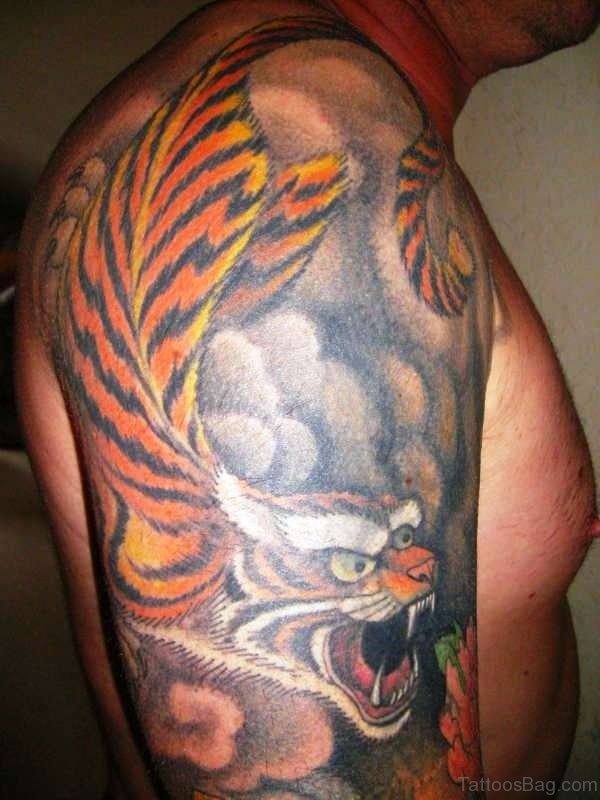 Angry Tiger Tattoo Design
