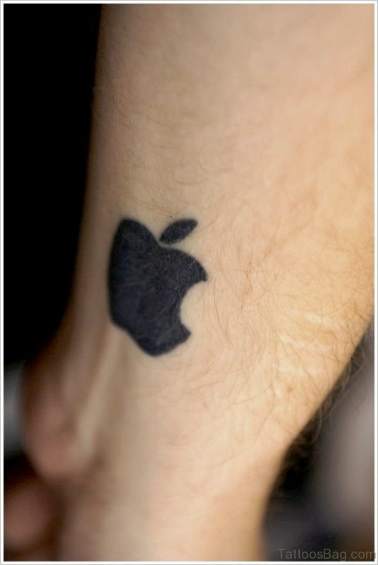 Apple Logo Tattoo On Wrist