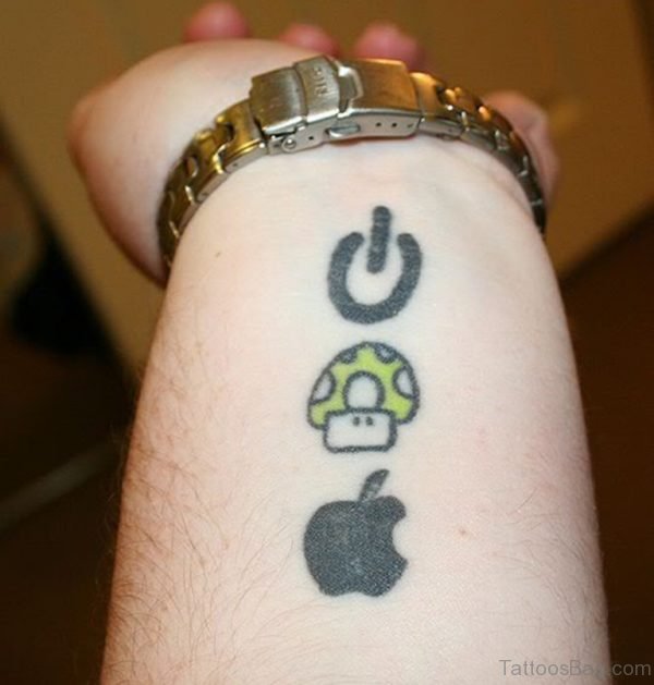 19 Fashionable Apple Logo Tattoos On Wrist