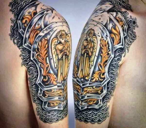 Armour Knight Shoulder Tattoo