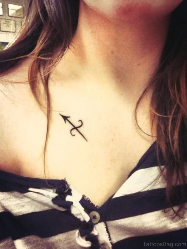 Arrow Tattoo On Chest