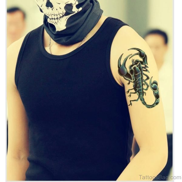 Attarctive Scorpion Tattoo On Shoulder