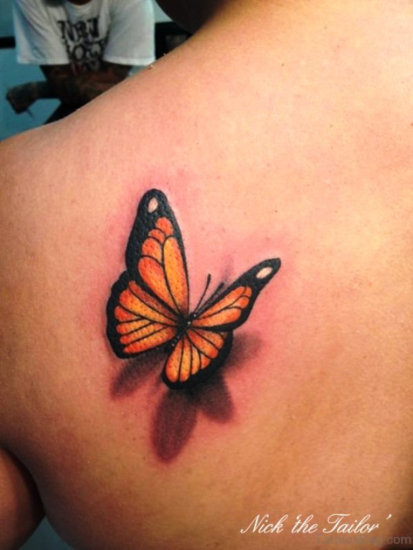 Attractive Butterfly Tattoo On Shoulder