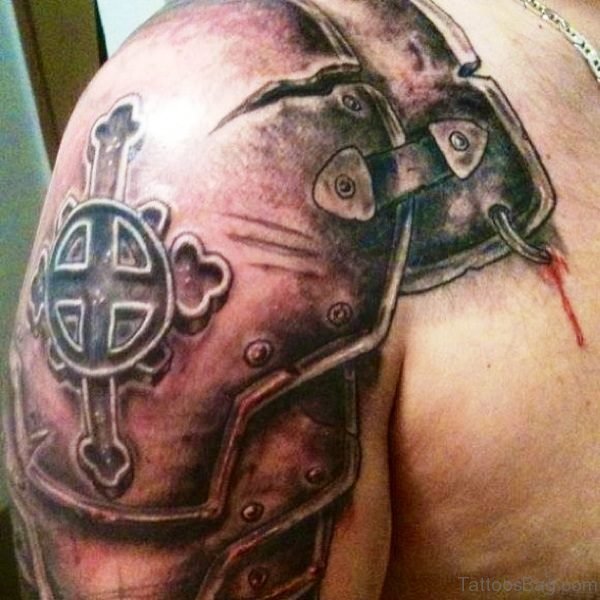 Attractive Celtic Armour Tattoo
