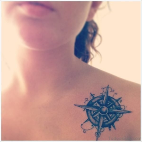 Attractive Compass Tattoo 1