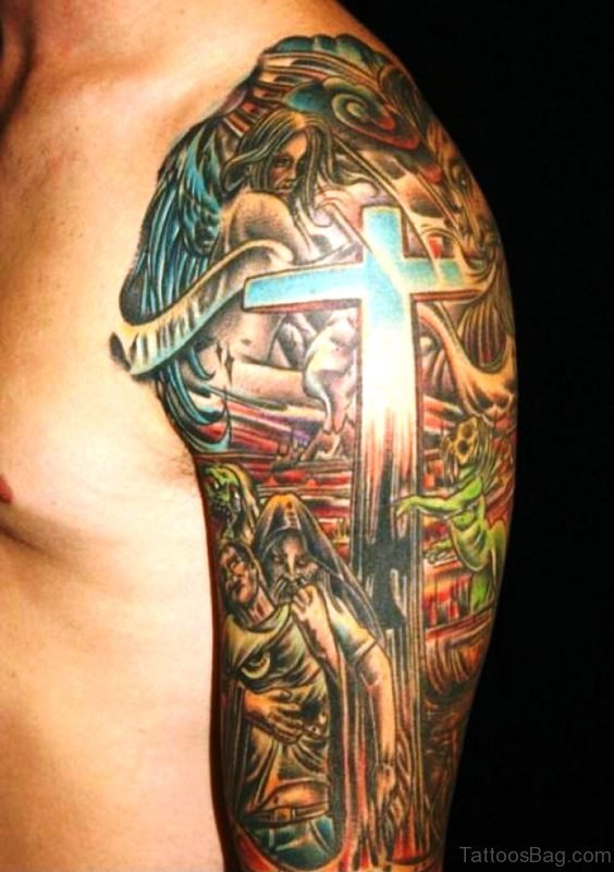 Attractive Cross Tattoo